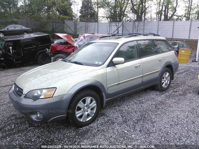 4S4BP62C757387753 - 2005 SUBARU LEGACY OUTBACK 2.5I LIMITED GOLD photo 2