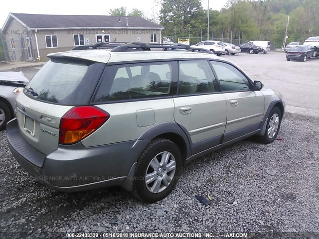 4S4BP62C757387753 - 2005 SUBARU LEGACY OUTBACK 2.5I LIMITED GOLD photo 4