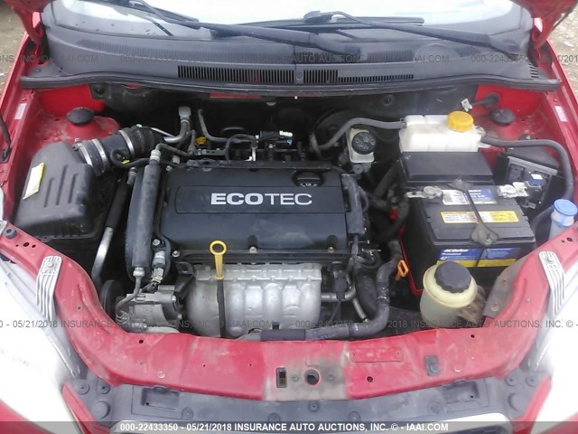 KL1TD66E59B339725 - 2009 CHEVROLET AVEO LS/LT 红色 照片 10