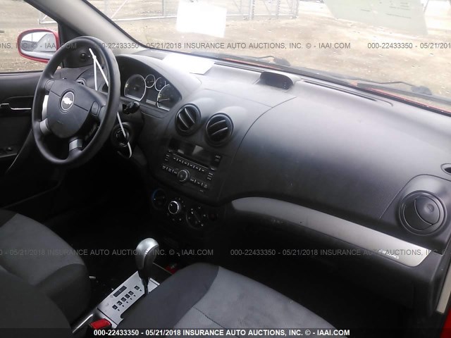 KL1TD66E59B339725 - 2009 CHEVROLET AVEO LS/LT 红色 照片 5