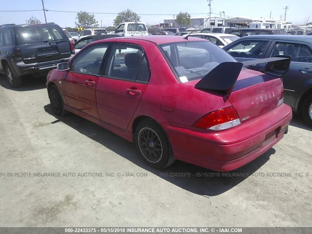 JA3AJ86EX3U021890 - 2003 MITSUBISHI LANCER OZ RALLY RED photo 3