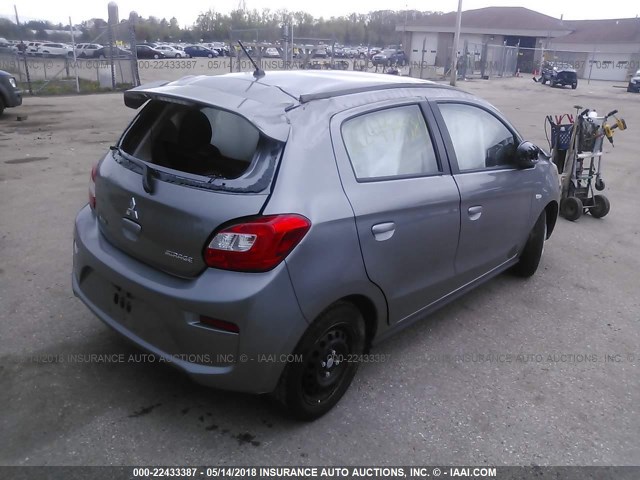 ML32A3HJ6HH020743 - 2017 MITSUBISHI MIRAGE ES GRAY photo 4