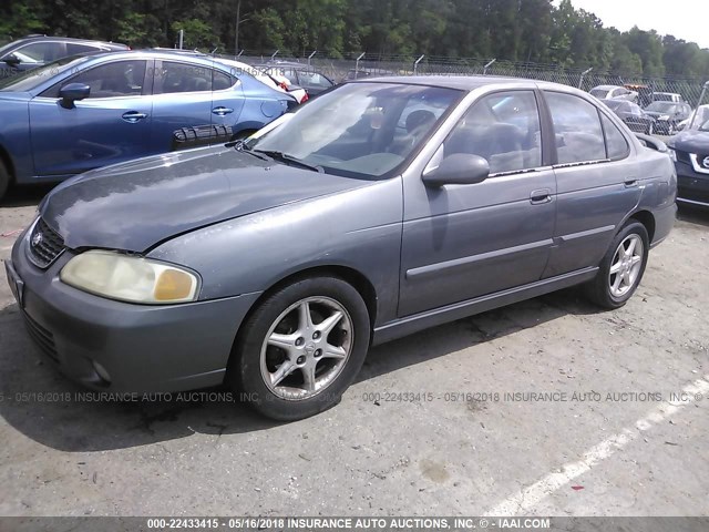 3N1BB51D31L109268 - 2001 NISSAN SENTRA SE GRAY photo 2