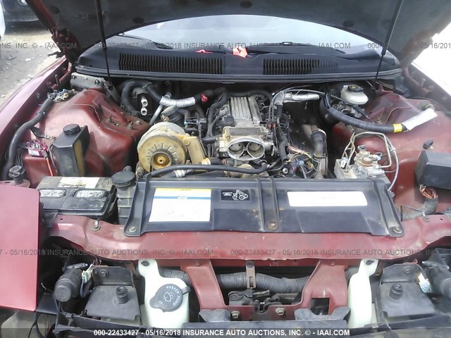 2G2FS22K7T2223416 - 1996 PONTIAC FIREBIRD MAROON photo 10