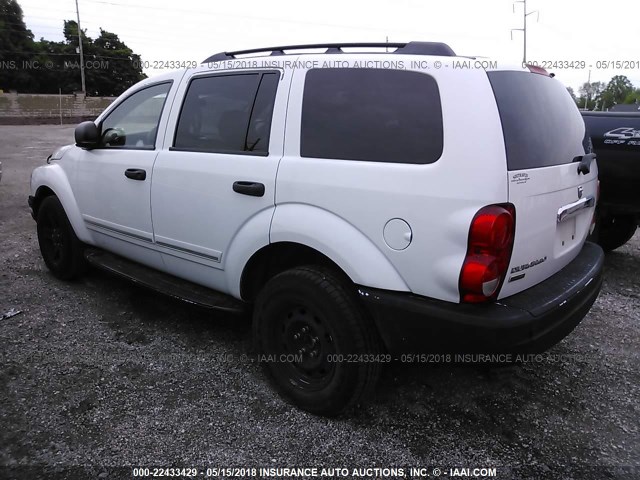 1D4HD58D45F529356 - 2005 DODGE DURANGO LIMITED WHITE photo 3