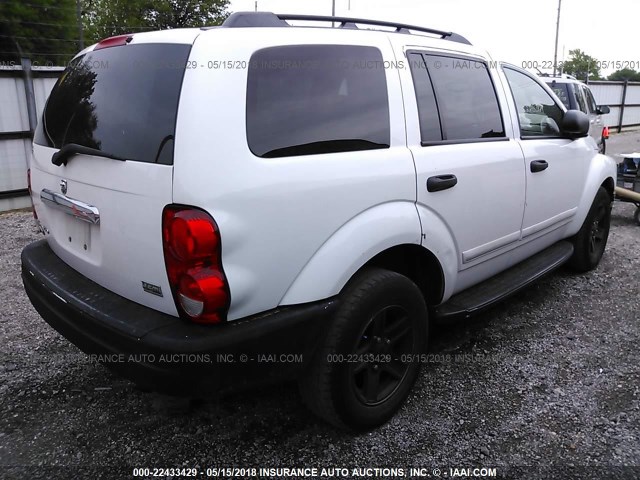 1D4HD58D45F529356 - 2005 DODGE DURANGO LIMITED WHITE photo 4