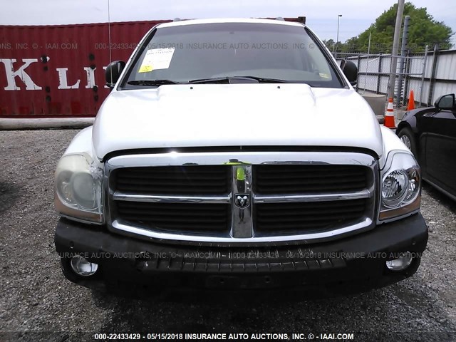 1D4HD58D45F529356 - 2005 DODGE DURANGO LIMITED WHITE photo 6