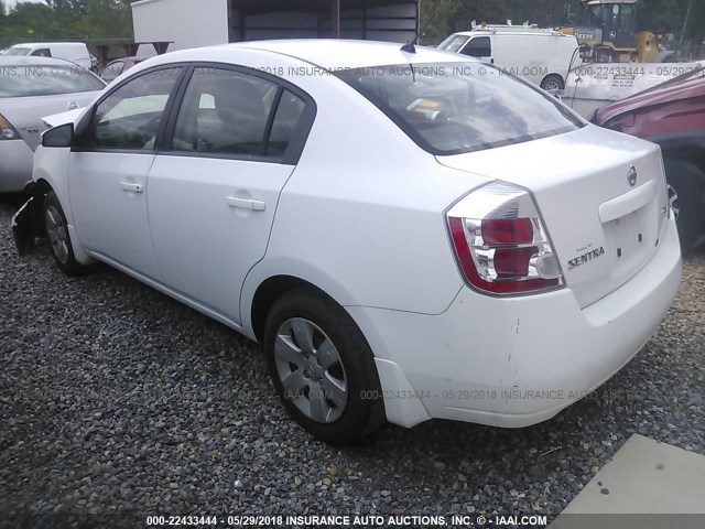 3N1AB61E97L653549 - 2007 NISSAN SENTRA 2.0/2.0S/2.0SL WHITE photo 3