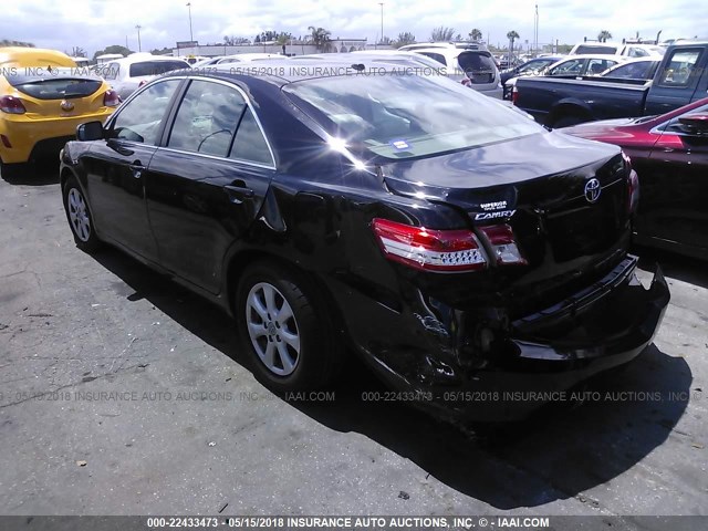 4T4BF3EK7BR152891 - 2011 TOYOTA CAMRY SE/LE/XLE BLACK photo 3