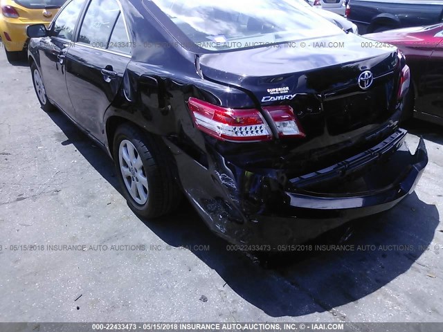 4T4BF3EK7BR152891 - 2011 TOYOTA CAMRY SE/LE/XLE BLACK photo 6
