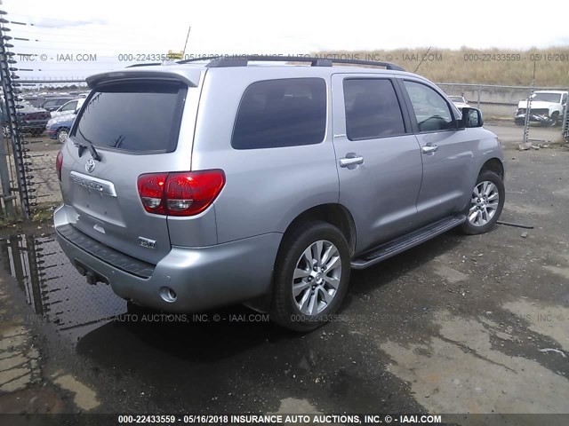 5TDKY5G10CS041940 - 2012 TOYOTA SEQUOIA LIMITED SILVER photo 4