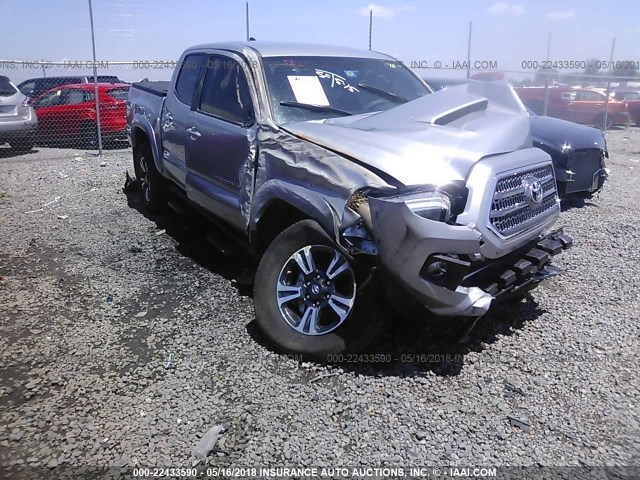 5TFCZ5AN1HX114344 - 2017 TOYOTA TACOMA DBL CAB/SR/TRDSPT/OR/PRO ნაცრისფერი ფოტო 1