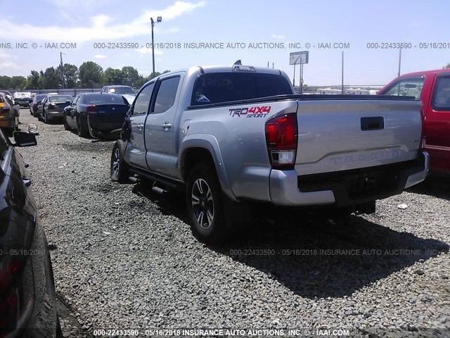 5TFCZ5AN1HX114344 - 2017 TOYOTA TACOMA DBL CAB/SR/TRDSPT/OR/PRO ნაცრისფერი ფოტო 3