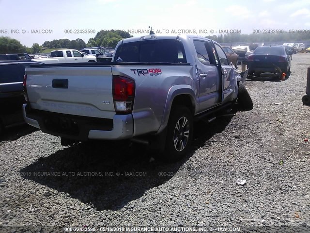 5TFCZ5AN1HX114344 - 2017 TOYOTA TACOMA DBL CAB/SR/TRDSPT/OR/PRO GRAY photo 4