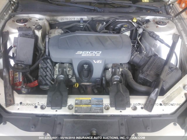 2G2WP522751185309 - 2005 PONTIAC GRAND PRIX SILVER photo 10