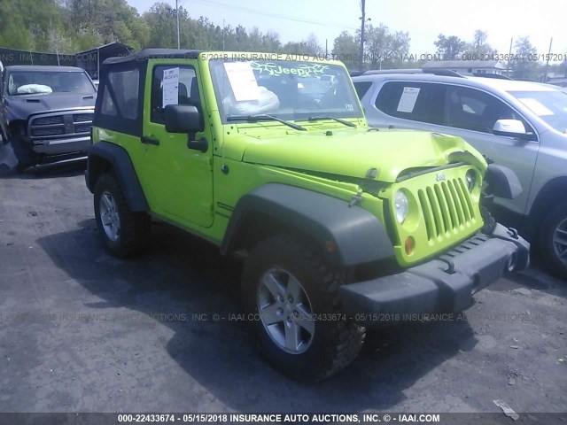 1C4AJWAG2DL569243 - 2013 JEEP WRANGLER SPORT GREEN photo 1