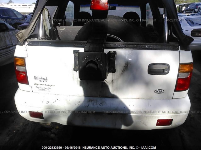 KNDJB623915096093 - 2001 KIA SPORTAGE WHITE photo 6