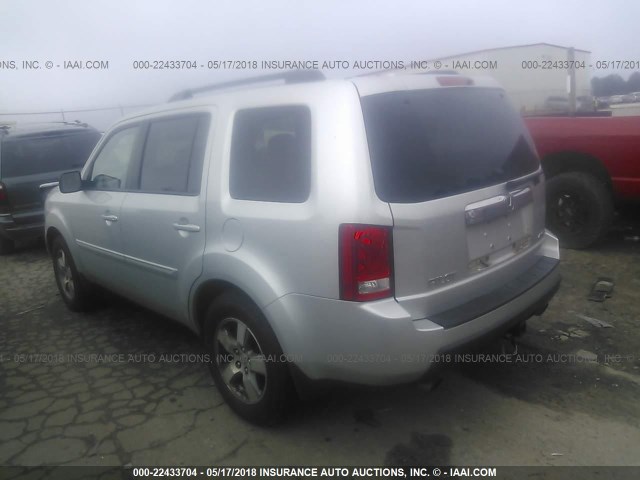 5FNYF48589B028720 - 2009 HONDA PILOT EXL SILVER photo 3