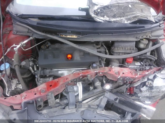 2HGFG3B12CH546667 - 2012 HONDA CIVIC EXL RED photo 10