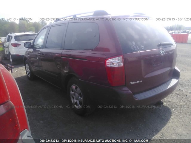 KNDMB233X86232160 - 2008 KIA SEDONA EX/LX RED photo 3