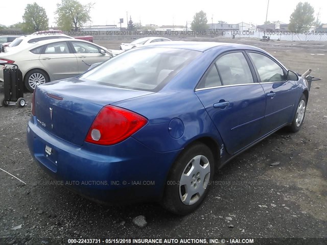 1G2ZF58B374175763 - 2007 PONTIAC G6 VALUE LEADER/BASE BLUE photo 4