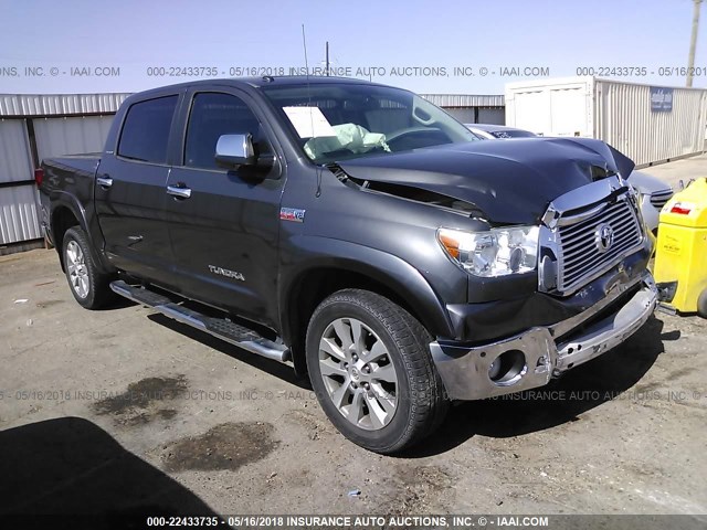 5TFFY5F14CX126227 - 2012 TOYOTA TUNDRA CREWMAX LIMITED GRAY photo 1