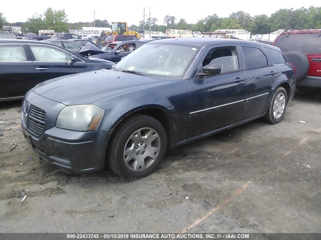 2D4FV47T67H776421 - 2007 DODGE MAGNUM SE BLUE photo 2