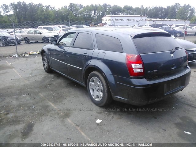 2D4FV47T67H776421 - 2007 DODGE MAGNUM SE BLUE photo 3