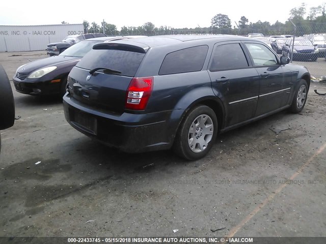 2D4FV47T67H776421 - 2007 DODGE MAGNUM SE BLUE photo 4