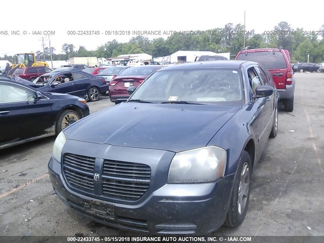 2D4FV47T67H776421 - 2007 DODGE MAGNUM SE BLUE photo 6