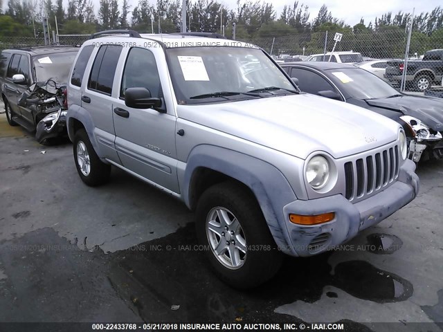 1J4GK48KX2W220570 - 2002 JEEP LIBERTY SPORT SILVER photo 1