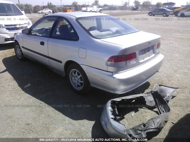 1HGEJ722XYL041564 - 2000 HONDA CIVIC HX SILVER photo 3