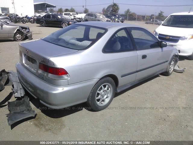 1HGEJ722XYL041564 - 2000 HONDA CIVIC HX SILVER photo 4