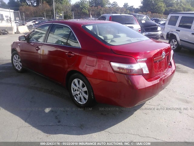 JTNBB46K473015222 - 2007 TOYOTA CAMRY NEW GENERAT HYBRID RED photo 3