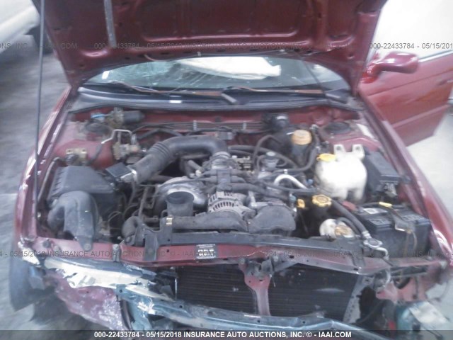 4S3BK4550T7934928 - 1996 SUBARU LEGACY LS RED photo 10