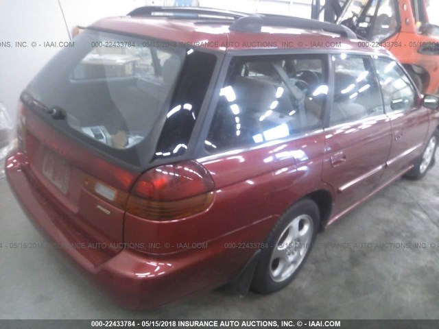 4S3BK4550T7934928 - 1996 SUBARU LEGACY LS RED photo 4