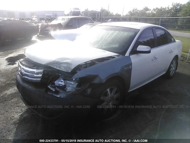 1FAHP25W19G114607 - 2009 FORD TAURUS LIMITED WHITE photo 2