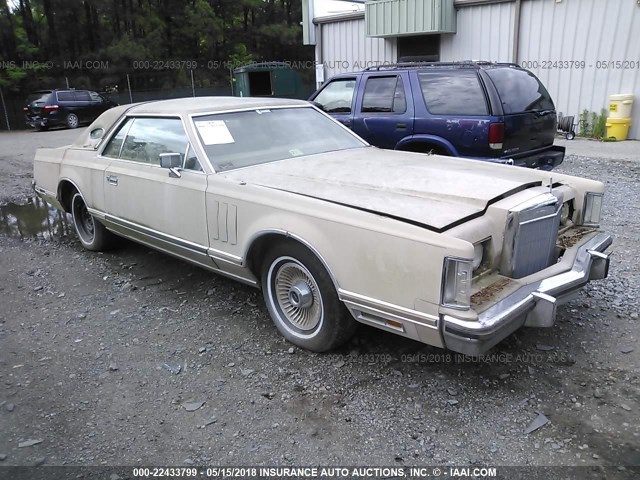 9Y89S634673 - 1979 LINCOLN CONTINENTAL  BEIGE photo 1