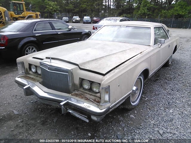9Y89S634673 - 1979 LINCOLN CONTINENTAL  BEIGE photo 2