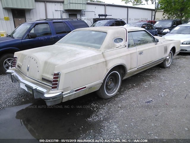 9Y89S634673 - 1979 LINCOLN CONTINENTAL  BEIGE photo 4