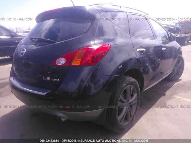 JN8AZ18W59W119167 - 2009 NISSAN MURANO S/SL/LE BLACK photo 4