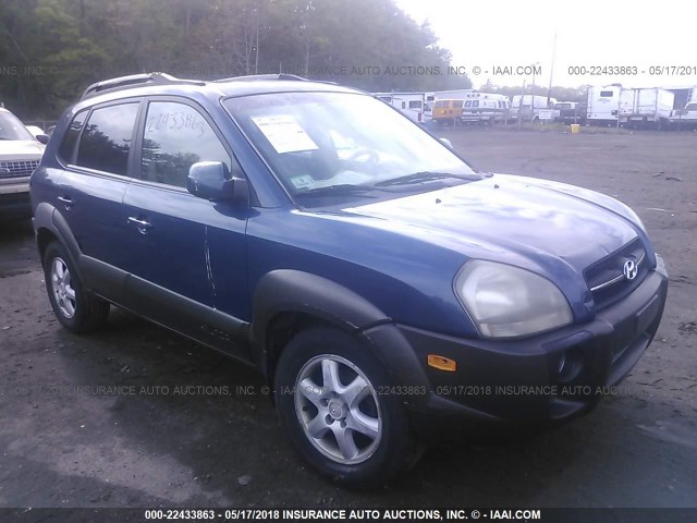 KM8JN72D25U097387 - 2005 HYUNDAI TUCSON GLS/LX BLUE photo 1