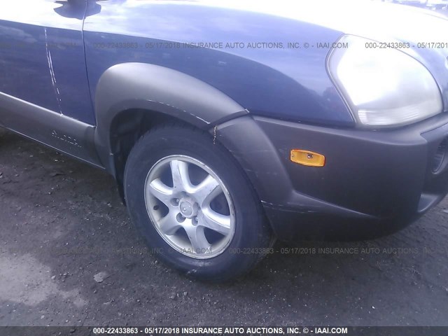 KM8JN72D25U097387 - 2005 HYUNDAI TUCSON GLS/LX BLUE photo 6