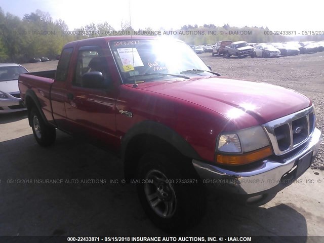 1FTZR15X8YTB31017 - 2000 FORD RANGER SUPER CAB RED photo 1