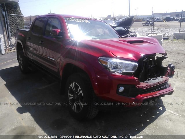 3TMCZ5AN9GM018322 - 2016 TOYOTA TACOMA DBL CAB/SR/SR5/TRD SPT/OR RED photo 1