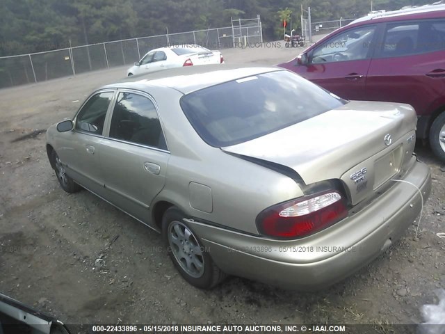 1YVGF22C815236555 - 2001 MAZDA 626 ES/LX GOLD photo 3