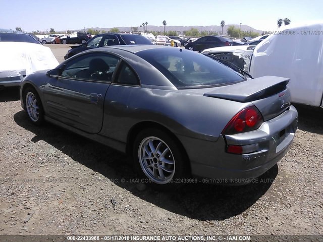 4A3AC54H02E044477 - 2002 MITSUBISHI ECLIPSE GT GRAY photo 3