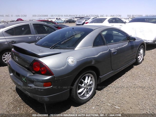 4A3AC54H02E044477 - 2002 MITSUBISHI ECLIPSE GT GRAY photo 4