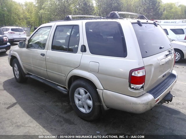 JN8DR09Y61W585430 - 2001 NISSAN PATHFINDER LE/SE/XE BEIGE photo 3