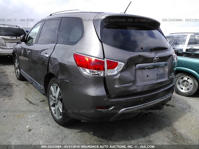 5N1AR2MM9EC730333 - 2014 NISSAN PATHFINDER S/SV/SL/PLATINUM 灰色 照片 3